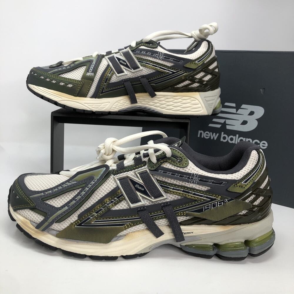 New Balance 1906A Unisex W12.5/M11 Green Mesh Lace Up Casual Sneaker - Picture 2 of 14